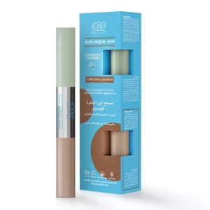 ايڤا | سكين كلينيك للبشرة المعرضة لحب الشباب مصحح لون البشرة + كونسيلر | 2 × 6مل